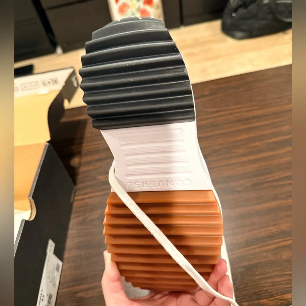 Converse White Platform Hike High-Top Sneakers - Picture 4 of 8